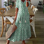 MARIOLA | Boho midi z wiązanym dekoltem
