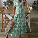 MARIOLA | Boho midi z wiązanym dekoltem