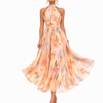 JOANNA | Sukienka maxi z dekoltem halter