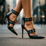 Ravyn | Szpilki Stiletto ze Sprzączkami