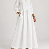 Zephyrelle | Jeansowa Sukienka Maxi w Stylu Vintage