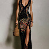 AGNIESZKA | Sukienka maxi z rozcięciem