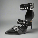 Ravyn | Szpilki Stiletto ze Sprzączkami