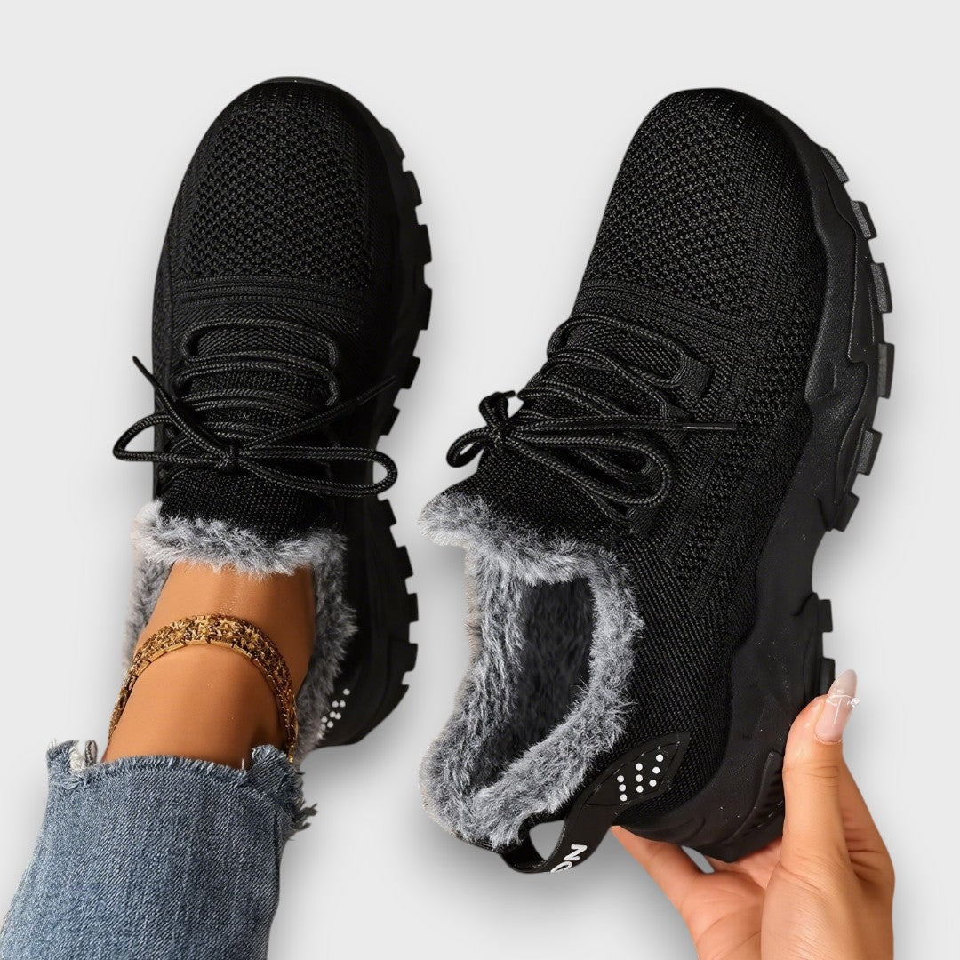 LENA | Ocieplane sneakersy na sznurowadła