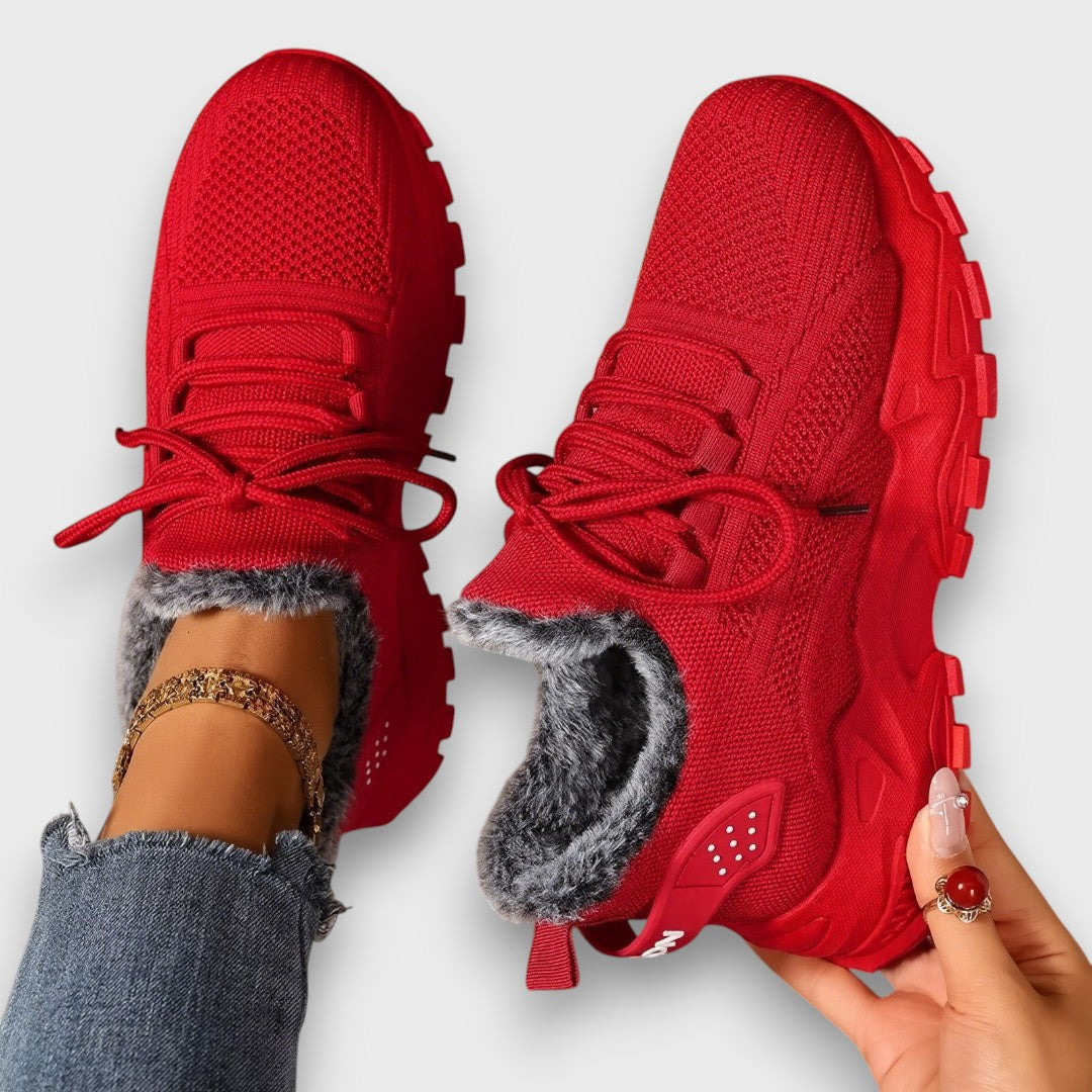 LENA | Ocieplane sneakersy na sznurowadła