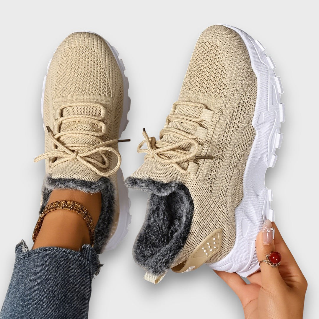 LENA | Ocieplane sneakersy na sznurowadła