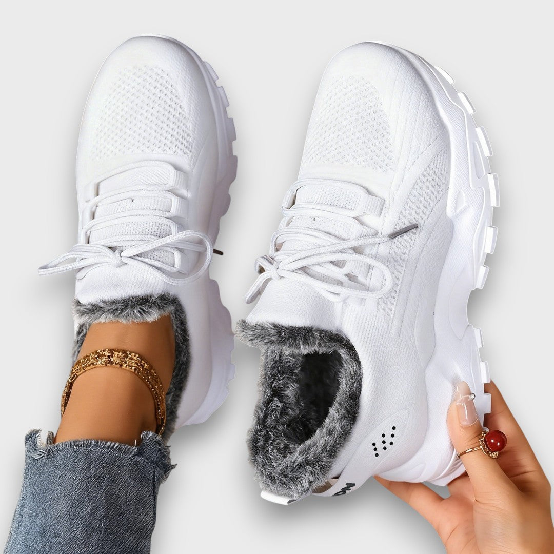 LENA | Ocieplane sneakersy na sznurowadła