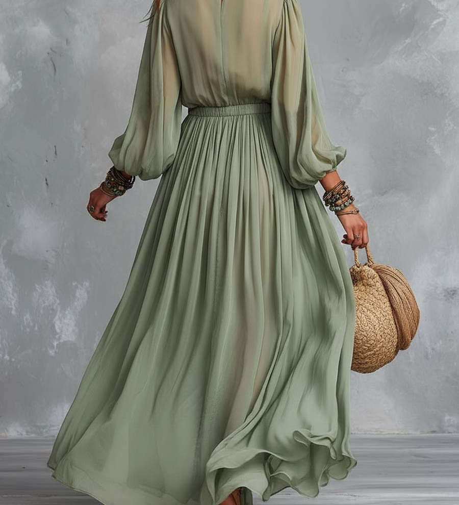 DOROTA | Sukienka maxi w kwiaty