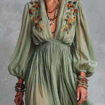 DOROTA | Sukienka maxi w kwiaty