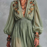 DOROTA | Sukienka maxi w kwiaty