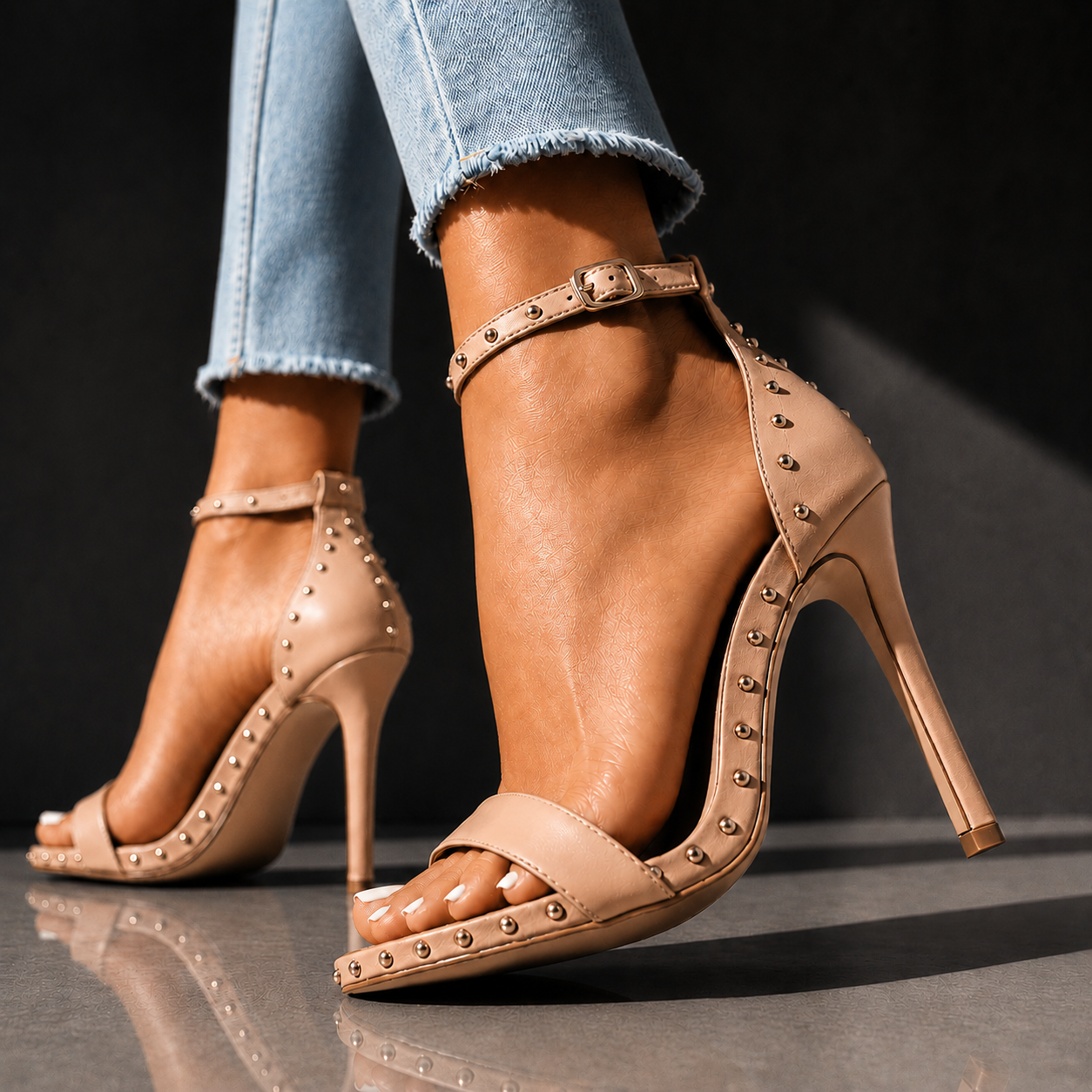 Rhianna | Szpilki Stiletto z Ćwiekami