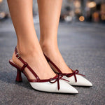 Amara | Szpilki Slingback z Kokardą
