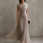 JOLANTA | Sukienka maxi z drapowaniem