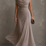 JOLANTA | Sukienka maxi z drapowaniem