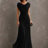 JOLANTA | Sukienka maxi z drapowaniem