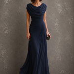 JOLANTA | Sukienka maxi z drapowaniem