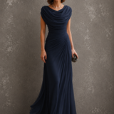 JOLANTA | Sukienka maxi z drapowaniem
