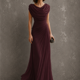 JOLANTA | Sukienka maxi z drapowaniem