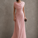 JOLANTA | Sukienka maxi z drapowaniem