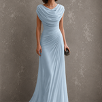 JOLANTA | Sukienka maxi z drapowaniem