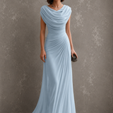 JOLANTA | Sukienka maxi z drapowaniem